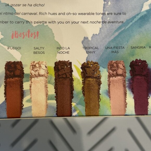 NEW Mia de Mar Life is a Fiesta Eyeshadow Palette Dual Brush Vegan Multicolor - Picture 6 of 13